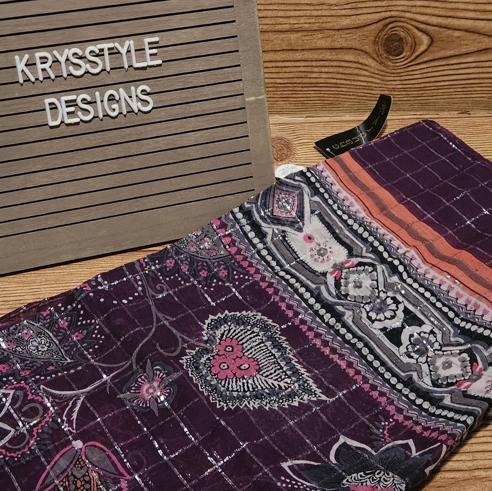 Chaudry Purple Scarf